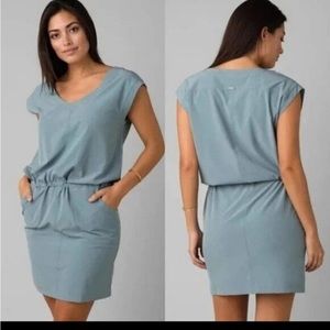 Prana Norma dress athletic dress comfort stretch elastic waist size XL pockets